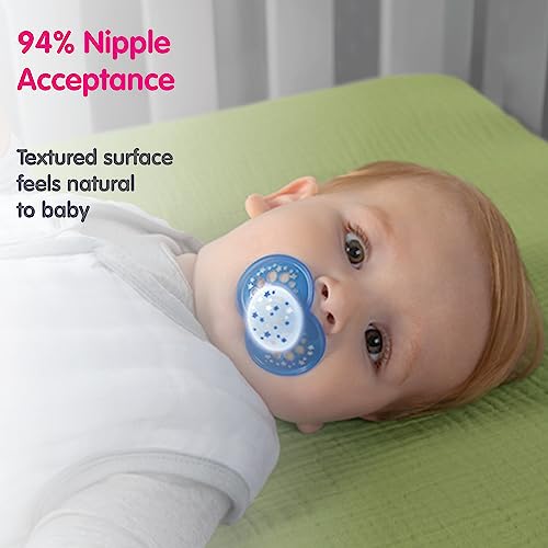 Image of MAM Night Pacifiers (2 Count), MAM Pacifiers 6+ Months, Best Pacifier for Breastfed Babies, Glow in The Dark Pacifier, Baby Unisex Pacifier, 6-16- 2 Count (Pack of 2)