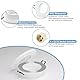 Doughelec 4er Einbaustrahler GU10 Rahmen IP65 Aluminium Weiß, Badezimmer Einbaurahmen Spot Einbauspots Rund Flach 68mm Lochdurchmesser inkl GU10 Fassung für LED Wasserdicht Einbauleuchten, 230V Matt