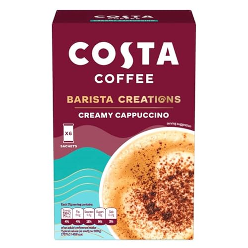 Costa Creamy Cappuccino Coffee 6x17g 102g