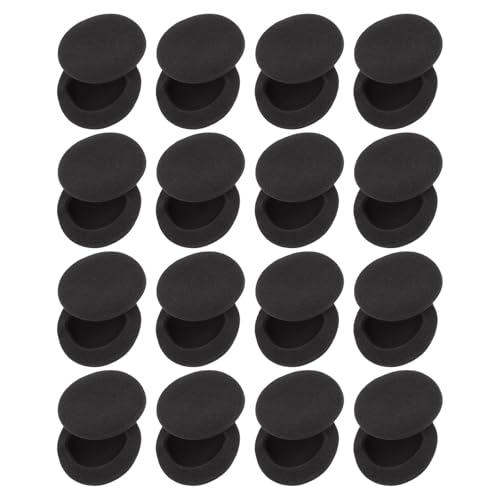 Coussinets en mousse noire 45 mm pour casque audio (Lot de 50 pièces d'oreille de rechange)