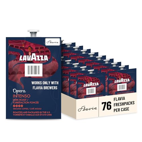 Image of Flavia Lavazza Opera Intenso Coffee Freshpacks, Works Only with Flavia Brewers, Dark Roast (Case of 76)