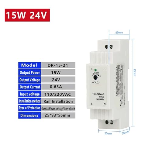Alimentation à découpage DR-15 boîtier de commutation AC/DC 15W 24V