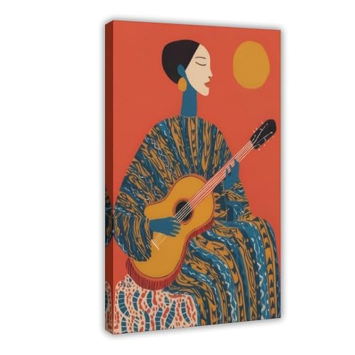 Toile musique médiévale africaine pour décorer un bureau ou salon