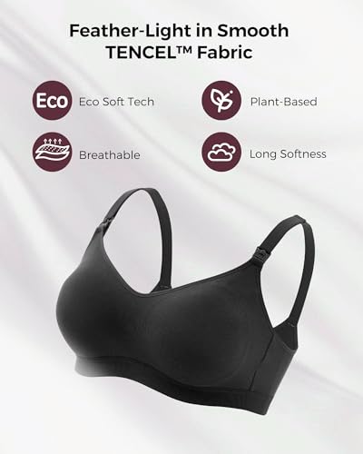 Image of Momcozy Hands-Free Pumping Bra, Breathable Tencel Fabric Breast Pump Bra | Stable hands-free pumping with 300+ air holes for 80% more breathability and eco-friendly plant fibers for all-day support