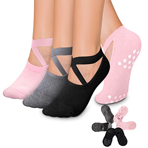 Image of Diu Life Grip Socks Yoga Socks with Grips for Women Non Slip, Pilates, Workout, Pure Barre, Ballet, Dance, Hospital Socks