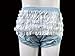 Haian Adult Frilly Plastic Rumba Incontinence Pull-on Plastic Pants with White PVC Frilly (Medium, Baby Blue)