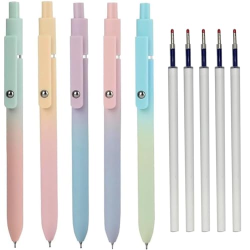 Stylos encre gel bleue 0.5mm Sencoo rechargeables roller écriture fine