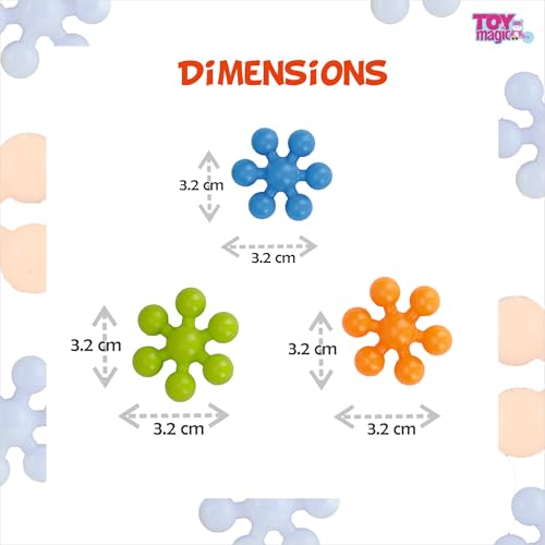 Image of ToyMagic Star Interlink Construction Play - 400 Pcs | Creative Interlocking Building Blocks for Kids | Stem Educational Toys for Boys & Girls Age 3+ | Enhances Motor Skills & Imagination, Multicolor