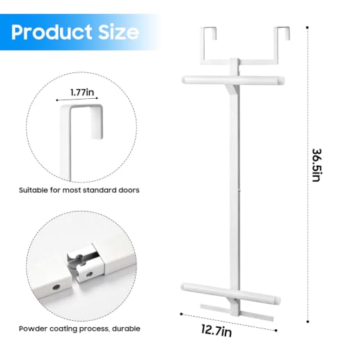 Over The Door Backpack Hanger, 2-Tier Metal Door Backpack Holder Storage by COZFUR - Used condition - Image 2