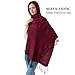 Nonakgado Pashmina Shawl Scarf-Ladies paisley Pashmina Wraps for Women Spring Fall Winter(Sy5-Black Burgundy)