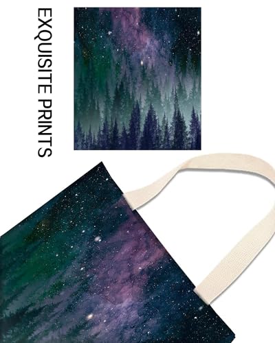 Image of Car Trash Can, Durable Hanging Car Trash Garbage Bag, Cute Automotive Garbage Cans Organizer, Beautiful Galaxy Night Forest