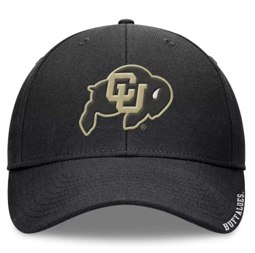 Gorra deportiva ajustable negra con logo de University Colorado miniatura 2