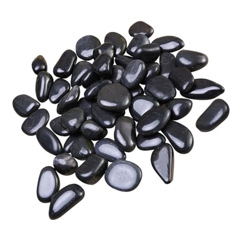 BIUDECO Piedras Decorativas Negras para Jardín y Paisajismo Exterior Guijarros Naturales 2-4 CM 2 Kg Ideales para Acuarios Macetas y Decoración de Fuentes
