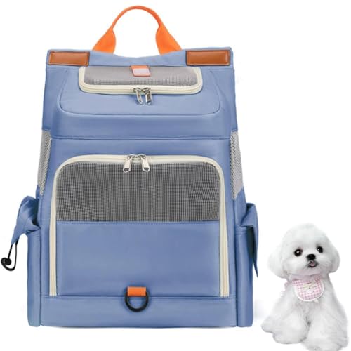 Lifetipsマルチーズ(Maltese)ペットリュック キャリー 通気性メッシュ カーテン付き 軽量 反射テープ 飛び出し防止 防水 撥水 多機能 リュック型ペットキャリー 小型犬 中型犬 猫 旅行 通院 自転車 電車 収納ポケット付き 折りたたみ 携