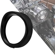 Headlamp Headlight Trim Ring 7 inch For Harley Motorcycle Touring Road King Electra Glide, Black