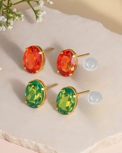 Image of Mansiyaorange Chunky Earrings Tops Stud For Women & Girls