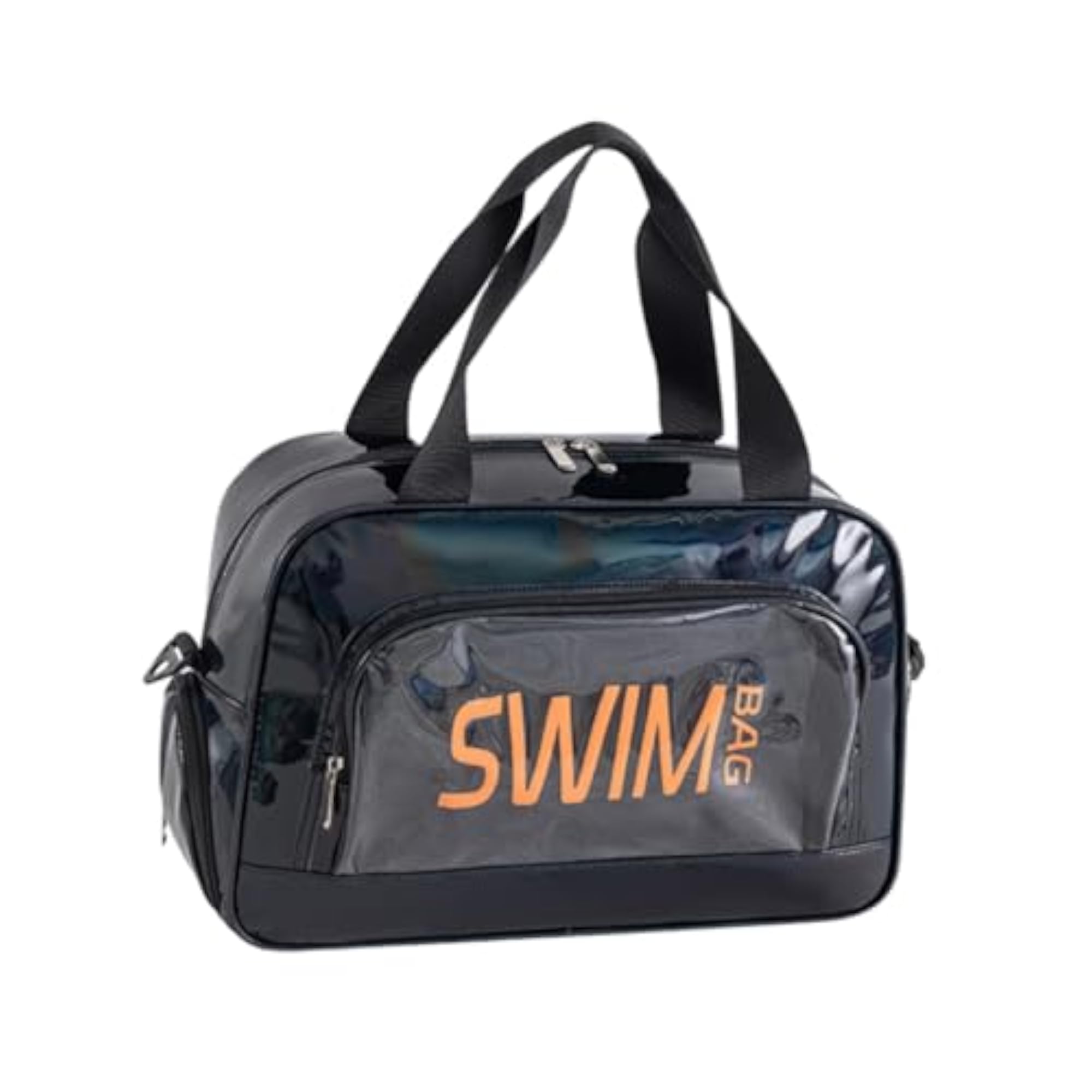 Beach Bag Travel Tote with Zipper, Black