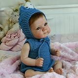Hengluck Reborn lalka dziewczynka Reborn Baby 19 cali, ręcznie wykonana, nadaje się do prania, realistyczna lalka dla dziewczynek, miękkie winylowe ciało, jak prawdziwe dziecko