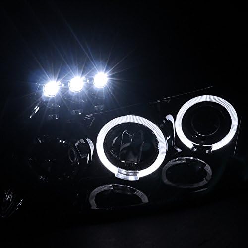 Spec-D Tuning 2LHP-MAG05G-TM Dodge Magnum Glossy Black Dual Halo Projector LED Smoke Headlights