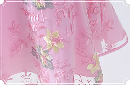 Toddler Infant Baby Girls Children Fairy Hanfu Sleeveless Dresses for Chinese Calendar New Year Mesh Skirt2