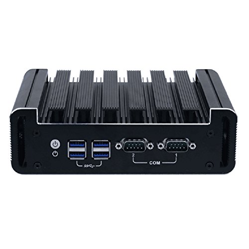 Partaker 4K Support Desktop Computer Fanless Industrial Mini PC Windows 10 or Linux Ubuntu with Intel Core I3 6100U Support 3G/4G/WiFi HDMI DP 2 COM 2 LAN I9