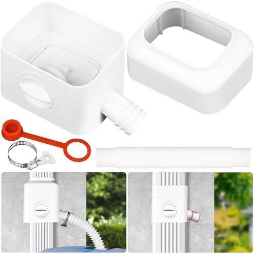 Builimeer Downspout Diverter 5FT Hose Adjustable Valve
