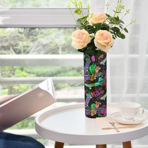 Vase dinosaure transparent en verre rustique pour fleurs et déco de table
