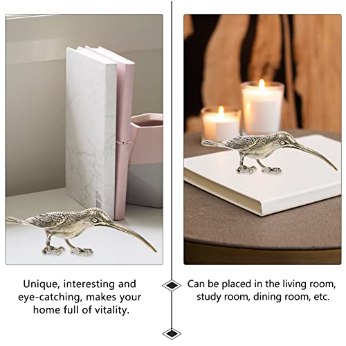 Wakauto Beija-flor estatueta de pássaro de latão sólido estátua de pássaro exibição figura de ação m