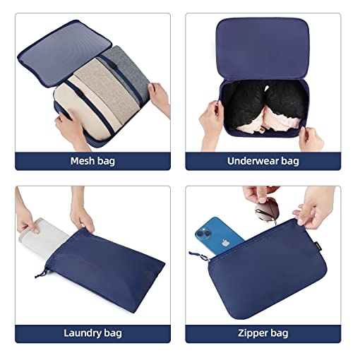 Image of BAGAIL 6 Set /8 Set /10 Set Packing Cubes Various Sizes Packing Organizer for Travel Accessories Luggage Carry On Suitcase
