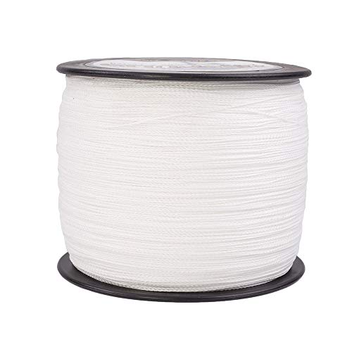 Hercules Super Strong 1000M 1094 Yards Braided Fishing Line 20 Lb Test For Saltwater Freshwater Pe Braid Fish Lines 4 Strands - White, 20Lb (9.1Kg), 0.20Mm #TOP3