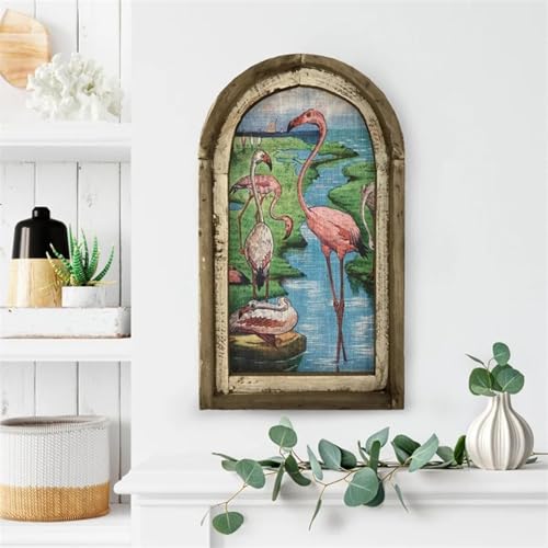 Pièce maîtresse des oiseaux roses pour salon moderne et chic - 2
