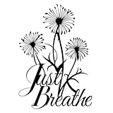 ORNAROVI Dandelion Metal Wall Art with Just Breathe Quote – Black Iron Flower Wall Decor Inspirational Rustic Yoga Wall Sculpture for Indoor Outdoor Home Office Decoration (11.8 x 8.3 in)