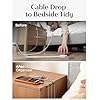 LISEN Magnetic Charging Cord Holder 8-Pack Charging Cord Organizer [1S Click-in], Easy Open Cable Holder with Strong Adhesive, Cable Management Clips Neatly for Nightstand, Desk, Home, Office, Car