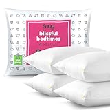 Snug Blissful Bedtime Pillows 4 Pack - Luxury Hotel Quality Pillows Medium Support for Front, Back and Side Sleepers - Eco Friendly, Hypoallergenic and Machine Washable - Pack of 4