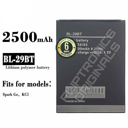 Image of BL-29BT Battery for Tecno Spark Go /Spark 4 Air / KC1 / KC1J / BL-29BT Battery with 6 Month Warranty**** (I200)