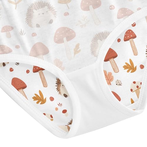 Little Girl Underwear Toddler Panties Kids Undies Hedgehogs Mushroom Soft Cotton Briefs 2T-8Y 5