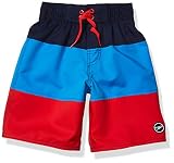 Speedo Jungen Swim Trunk Knee Length Blocked Volley Badehose, blau/rot, XX-Small