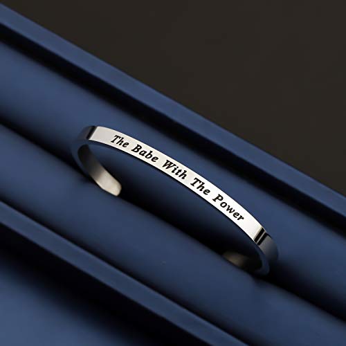 Lywjyb Birdgot Power Gift Empowering Jewelry Feminist Gift for Girlfriend The Babe With The Power Wish Bracelet (Babe With The Power CB) - Image 5