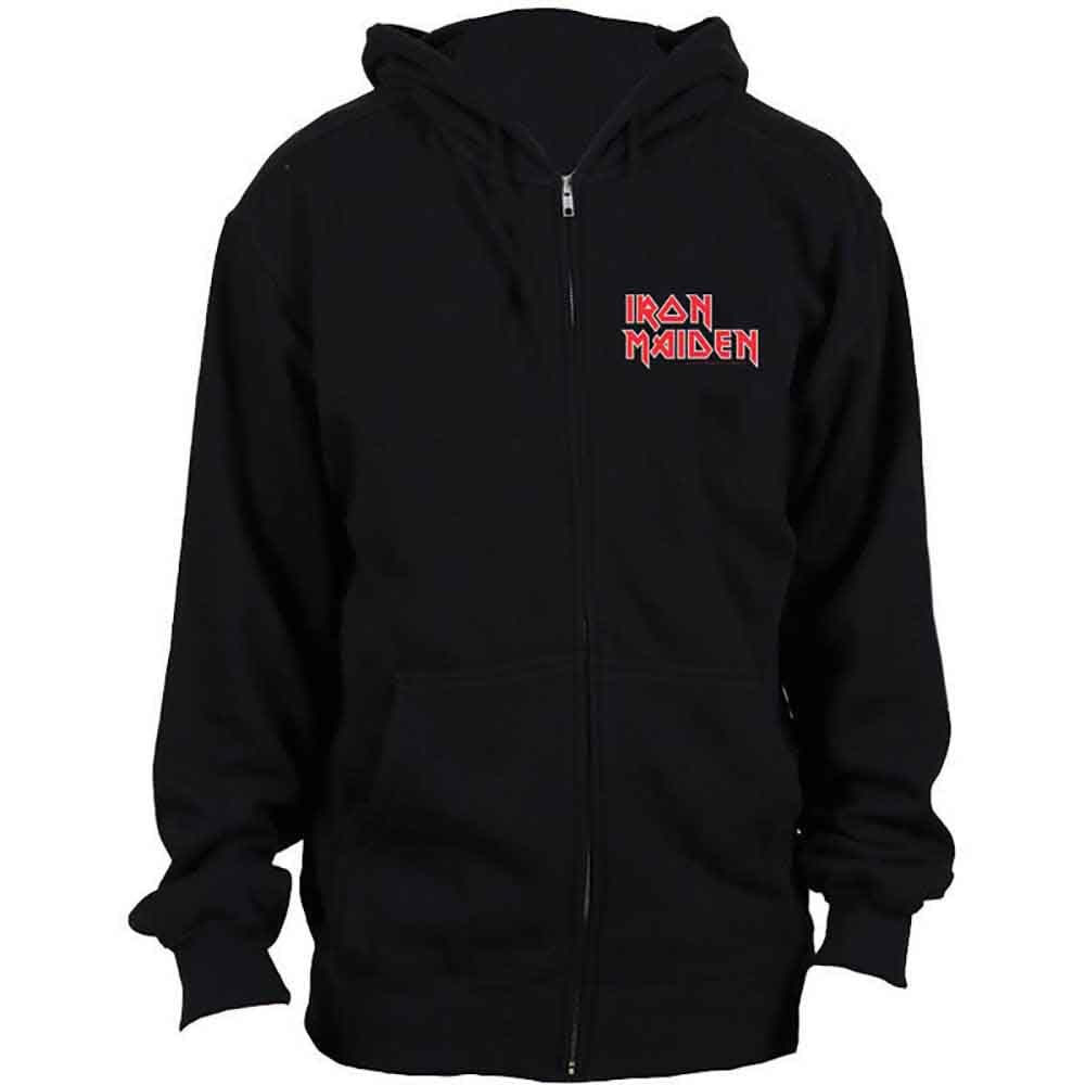 Rock Off Officially Licensed Products Men's Black Iron Maiden No Prayer Zip Hoodie, Medium