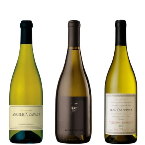 Combo dos 3 Melhores Vinhos Brancos Argentinos - Angelica Zapata Chardonnay + Alma Negra Blanco + Dv
