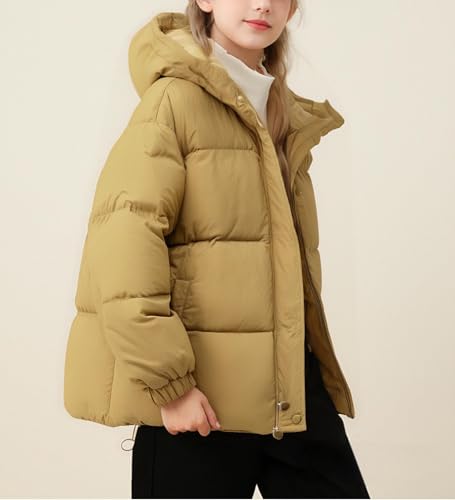 Girls Puffer Jacket with Hood, Kids Winter Coat Warm Thick Padded Outerwear for Teen Girls2