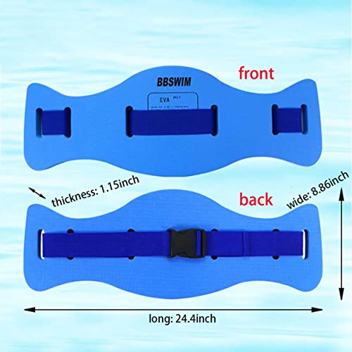 Swim Belt For Adults And Kids Floatation, Ski Belts Pool Exercise Equipment For Adults Swimming, Adjustable Eva Water Belts For Water Aerobics Learn To Swim Belt, Size M, Blue-1Pc #TOP5