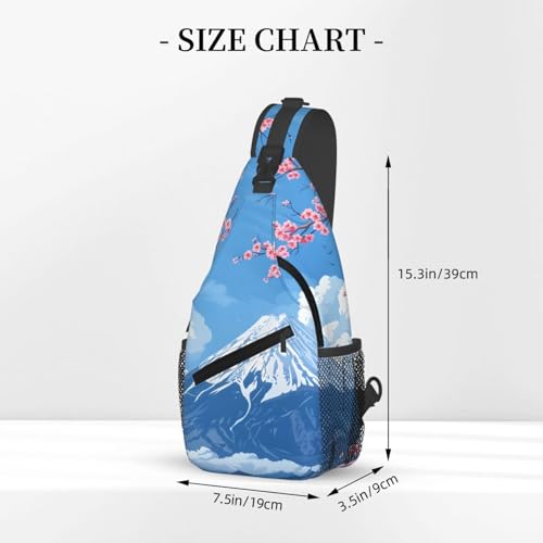 Morrales tipo sling Japan Mount Fuji Cherry Flower unisex miniatura 3