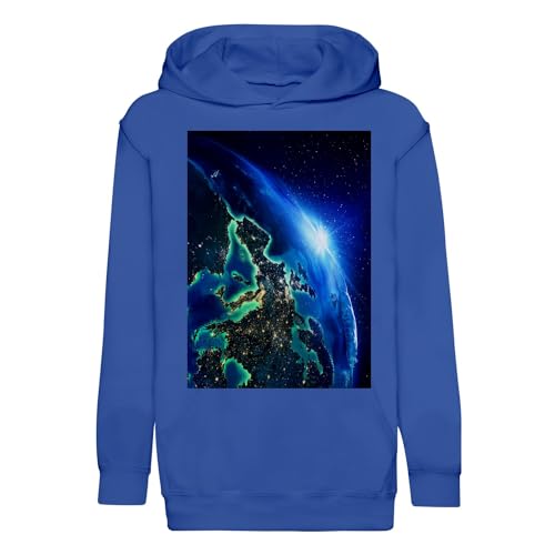 Sweat à capuche enfant lumière de l'Europe vue la nuit