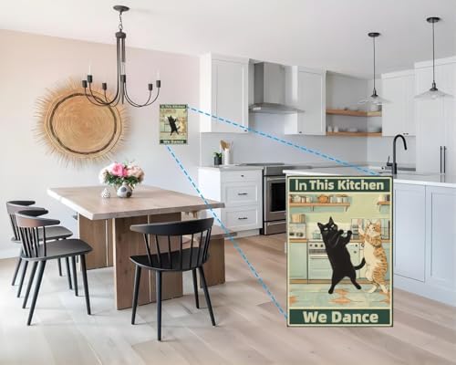 Funny Cat Kitchen Wall Decor - Vintage Metal Tin Sign, Use Code SW7OB5JS - Image 3