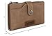 Wrangler Wallet for Women Bifold Card Holder with Zipper Pocket Ladies Clutch Purse with ID Window Gifts for Women Men Khaki WG119-W002KH