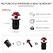 KVAEY 10 PCS Motorcycle Windshield Bolt Screw Kit, Aluminum Alloy Windscreen Mounting Bolt Screws, Universal Windshield Screws Bolts Nuts for Motorcycle Fairings, Car Accessories (Red)