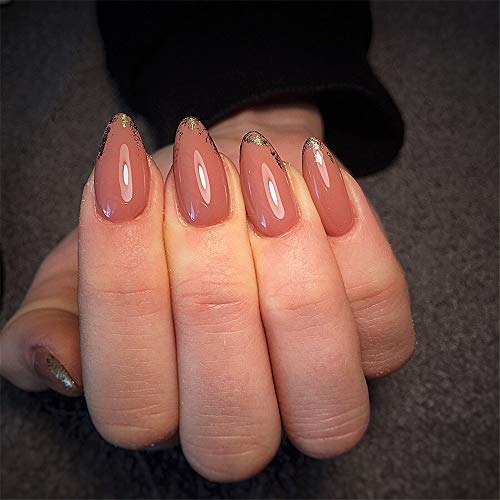 ROSALIND Poly Nail Extension Gel Kit, 6 Nägel Braun Grau Glitzer Poly Nail Farben 15ML Gel Nagellck Soak Off Gel Polish… – Bild 4