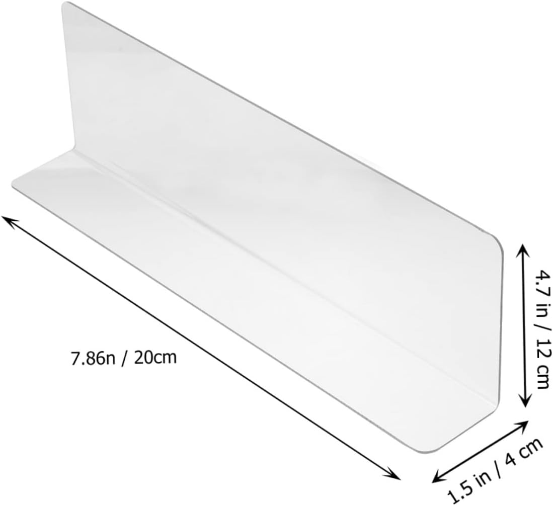 VICASKY 20Pcs PVC L-Shaped Shelf Dividers Plastic Organizers for Supermarket and Closet Storage Adjustable Separators for Clothing and Retail Display