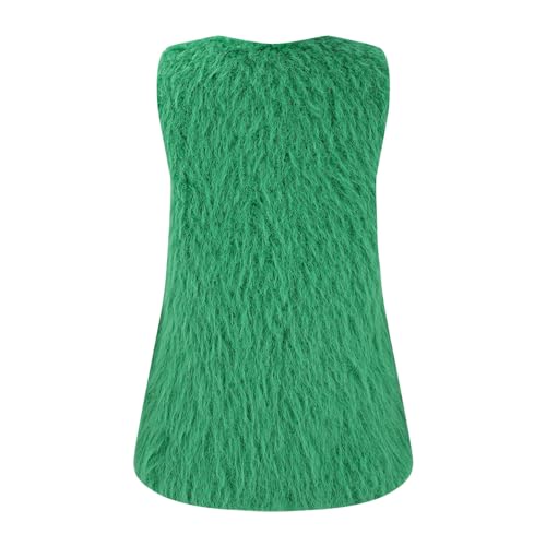 Kids Girls Faux Fur Vest Coat Little Girl Sleeveless Waistcoat Jacket Winter Outwear Party Dress Up for 1-12 Years3